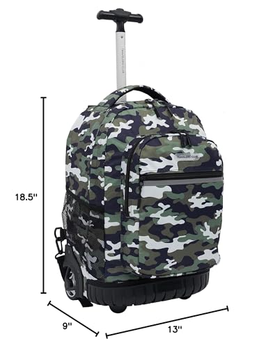 Travelers Club 18" Rolling Backpack with Shoulder Straps, Camo