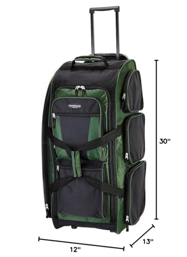 Travelers Club 30" Xpedition Rolling Duffel Bag, Forest Green