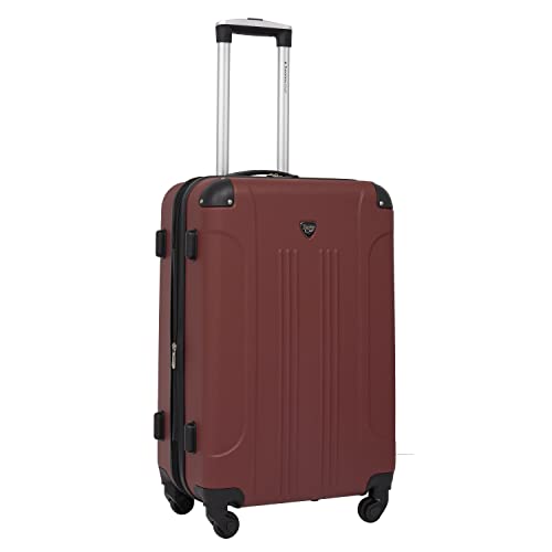 Travelers Club Chicago Hardside Expandable Spinner Luggage, Apple Butter, 3 Piece Set