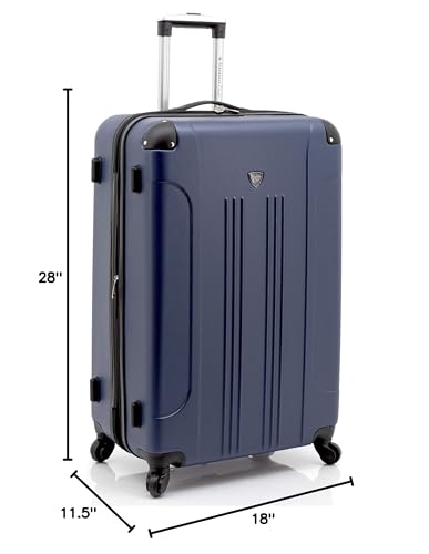 Travelers Club Chicago Hardside Expandable Spinner Luggages, Navy Blue, 5 Piece Set, TCL - 77995 - 410