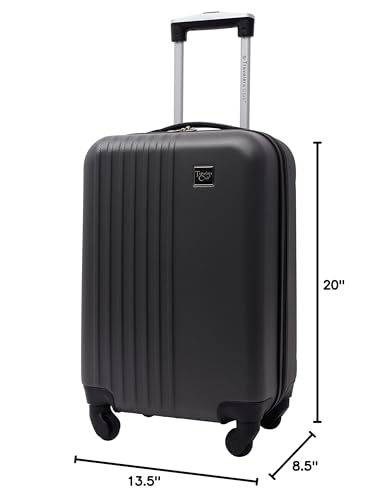 Travelers Club Cosmo Luggage, Charcoal Grey - 2 Piece Set (28"/20")