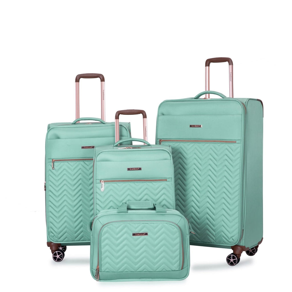 Travelhouse Luggage Set, Softside Suitcase 4-Piece (16/20/24/28), Expandable Lightweight Luggage Sets with Duffel Travel Bag,Suitcase with Double Spinner Wheels