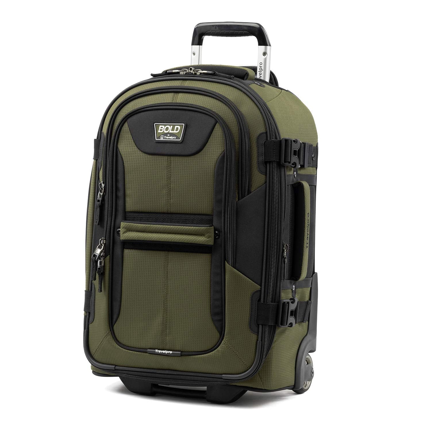 Travelpro Bold Softside Expandable Carry on Rollaboard Luggage, Carry on 22-Inch, Olive Green/Black