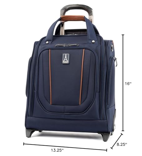 Travelpro Crew Versapack Softside Rolling Underseat Carry - on Bag, Men and Women, Patriot Blue, 16 - Inch