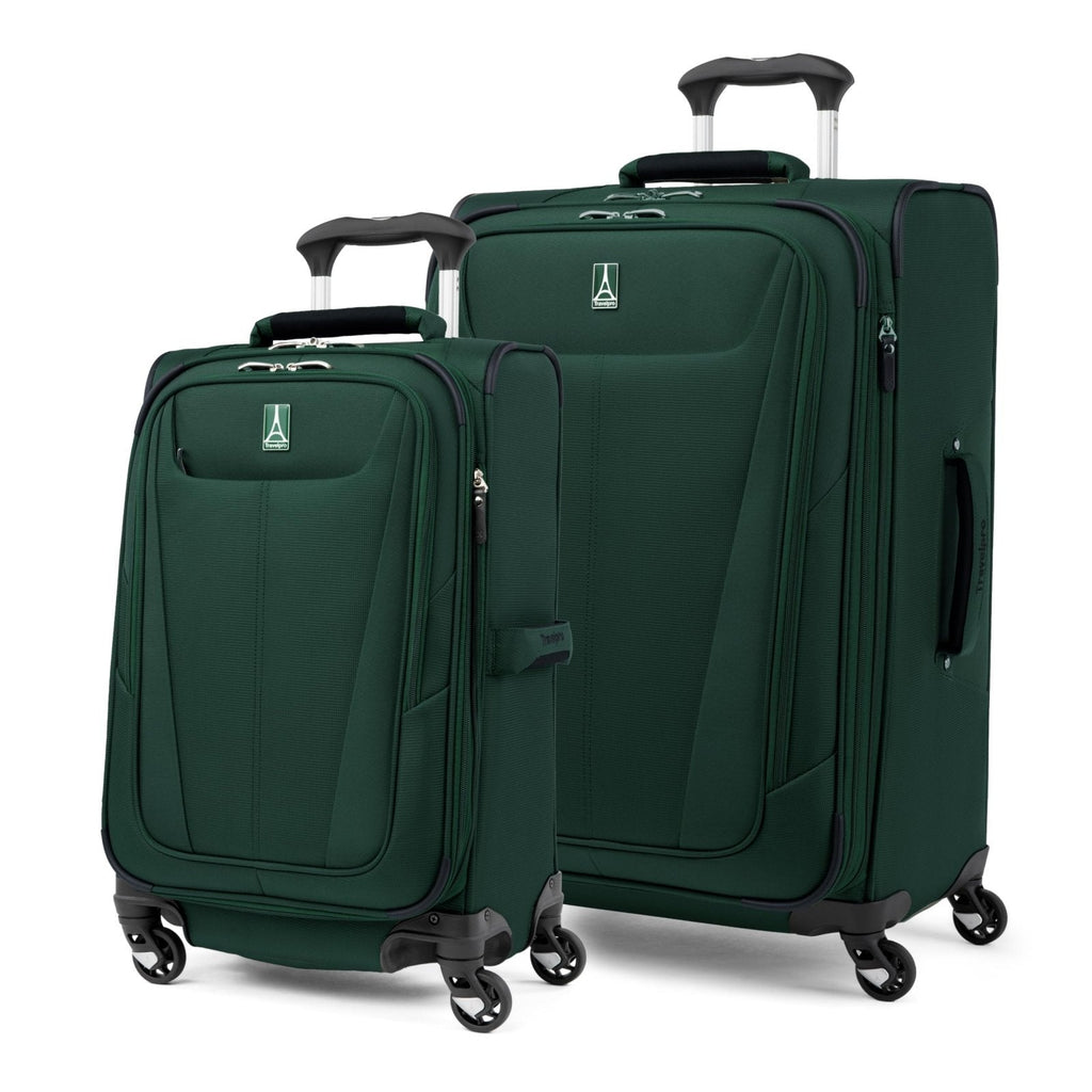 Travelpro Maxlite 5 Softside Expandable Luggage with 4 Spinner Wheels, Lightweight Suitcase, Men and Women, Forest Green, 2-Piece Set (21/25)