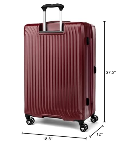 Travelpro Maxlite Air Hardside Expandable Checked Luggage, 8 Spinner Wheels, Lightweight Hard Shell Polycarbonate Suitcase, Cabernet, Checked Large 28 - Inch