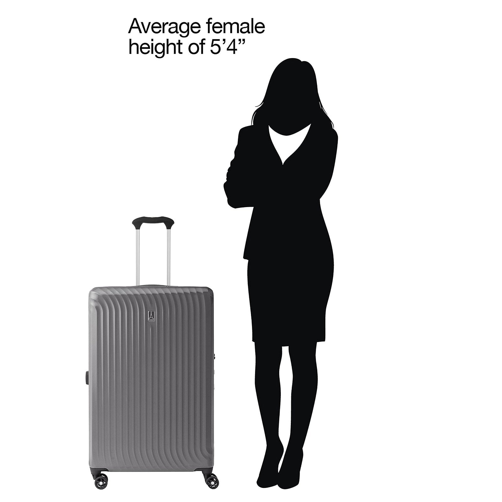 Travelpro Maxlite Air Hardside Expandable Checked Luggage, 8 Spinner Wheels, Lightweight Hard Shell Polycarbonate Suitcase, Shadow Grey, Checked Large 28 - Inch