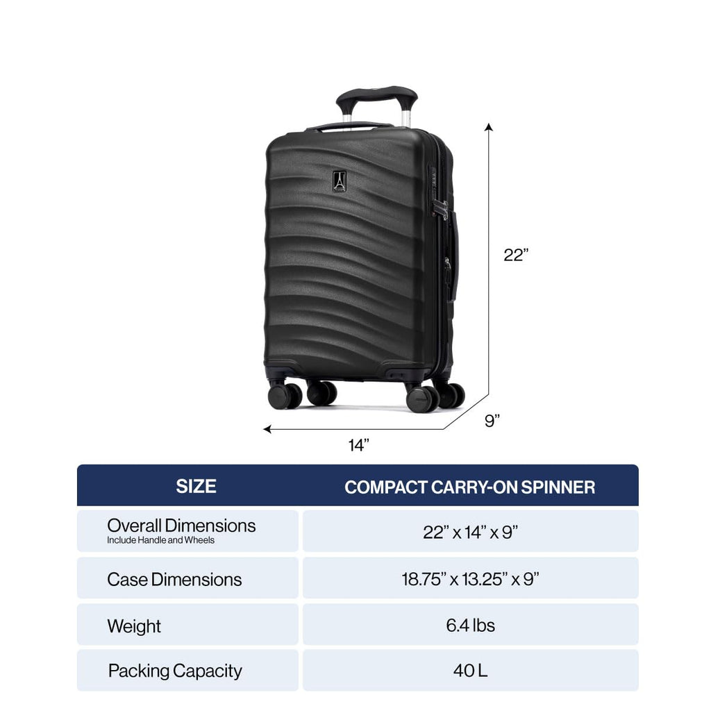 Travelpro Maxlite Air V2 Hardside Expandable Carry on Luggage, 8 Spinner Wheels, Lightweight Hard Shell Suitcase, TSA lock, Teal, Compact Carry On 19 - Inch
