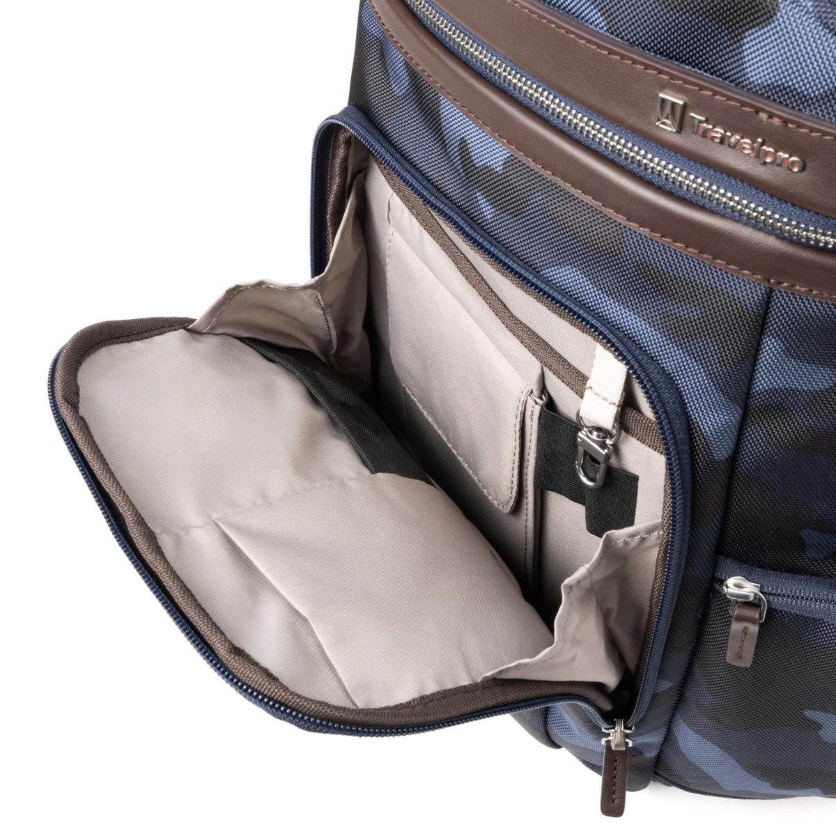 Travelpro Platinum Elite Business Laptop Travel Backpack, Fits up to 16 Inch Laptop, Water Resistant, Men and Women, Navy Camouflage