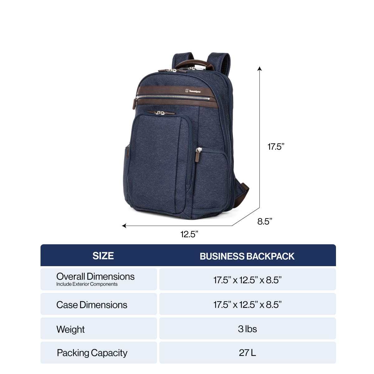Travelpro Platinum Elite Business Laptop Travel Backpack, Fits up to 16 Inch Laptop, Water Resistant, Men and Women, Navy Camouflage