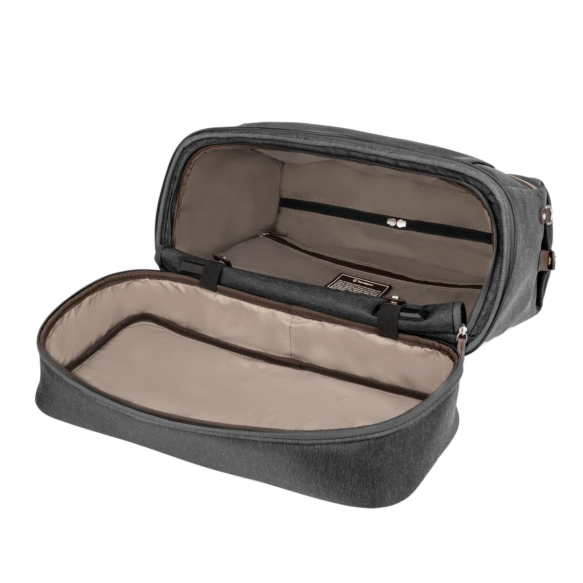 Travelpro Platinum Elite Carry on Soft Travel Drop - Bottom Weekender Bag, Overnight, Men and Women, Vintage Grey, 18.5 Inch