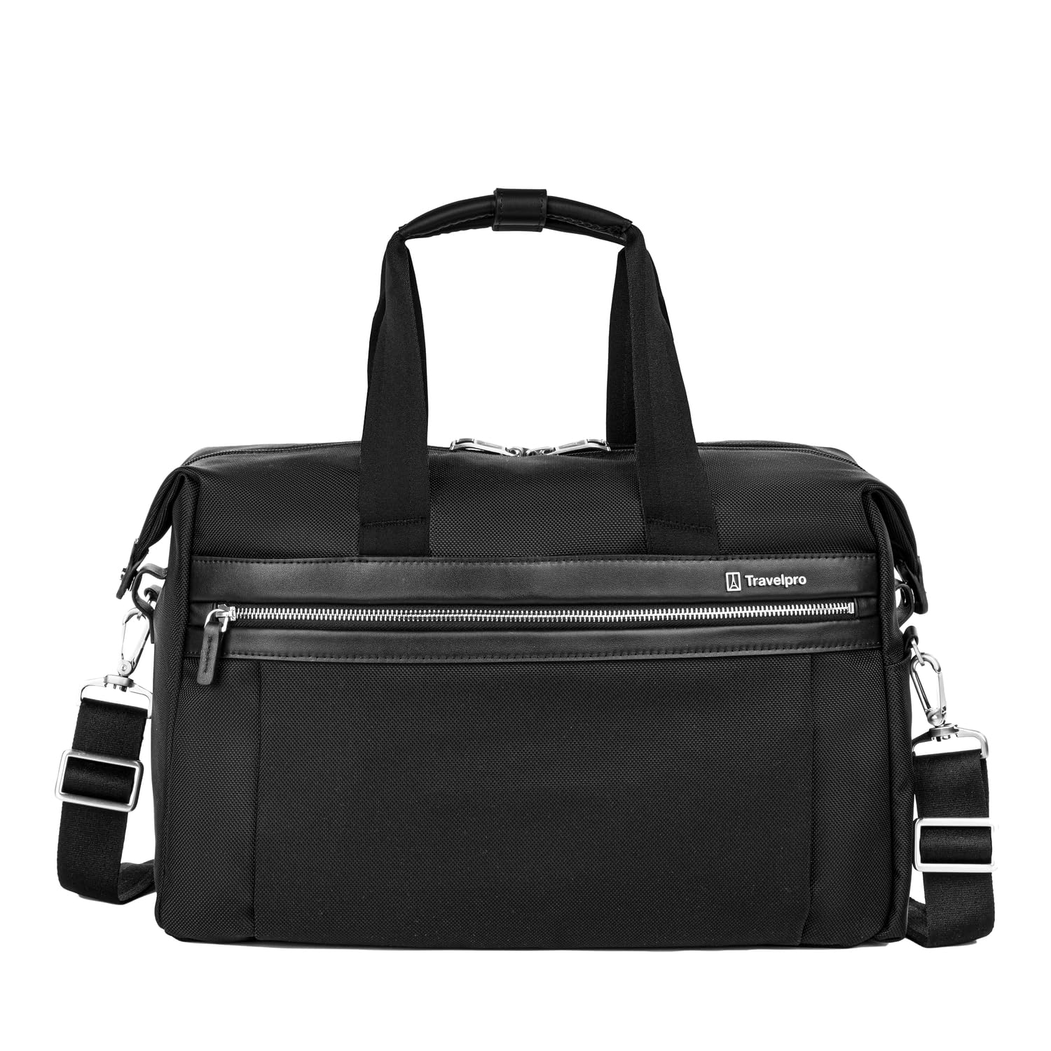 Travelpro Platinum Elite Carry on Soft Travel Underseat Tote Bag, Weekender, Overnight, Men and Women, Black, 16.5 Inch