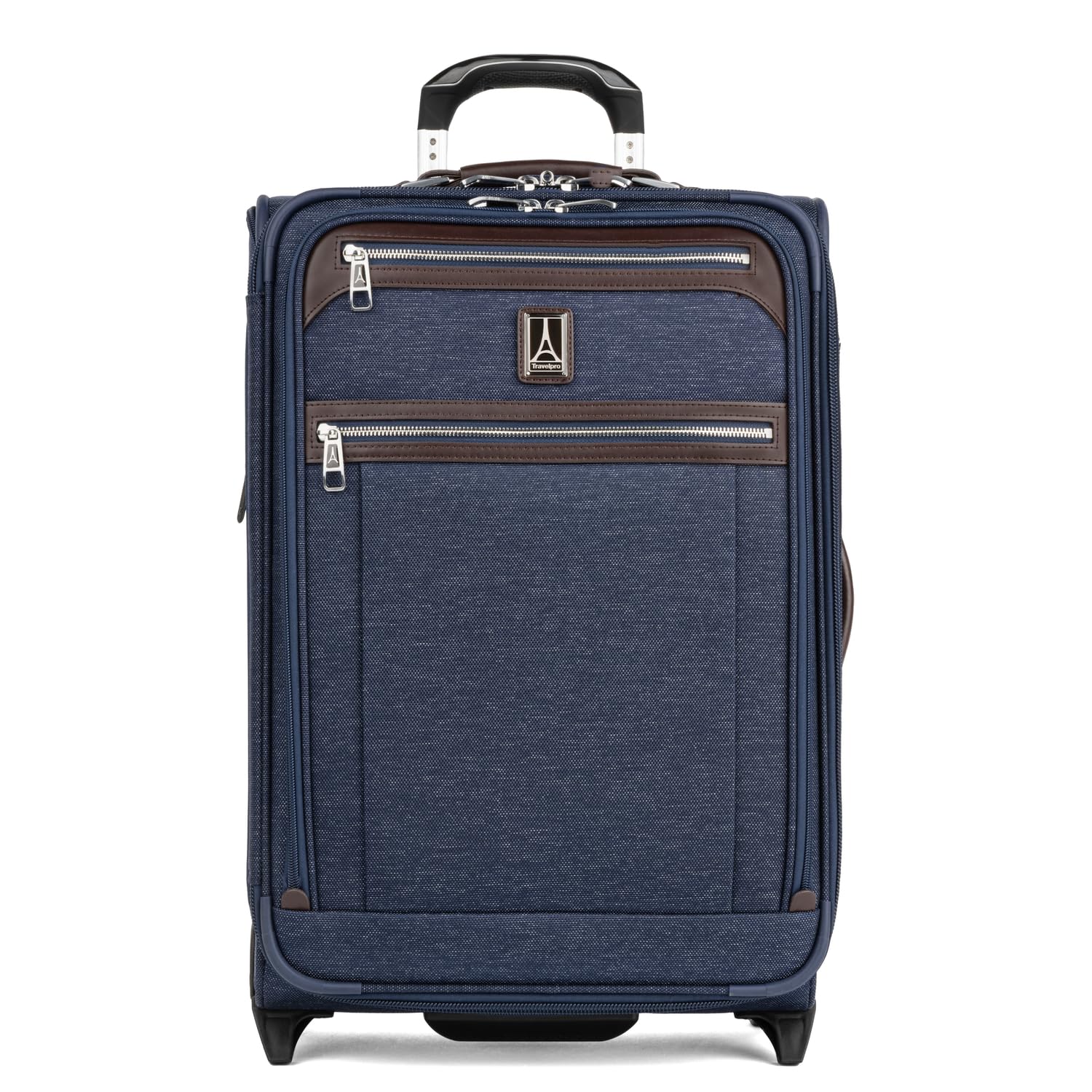 Travelpro Platinum Elite Softside Expandable Carry on Luggage, 2 Wheel Upright Suitcase, USB Port, Men and Women, True Navy, Carry On 22-Inch