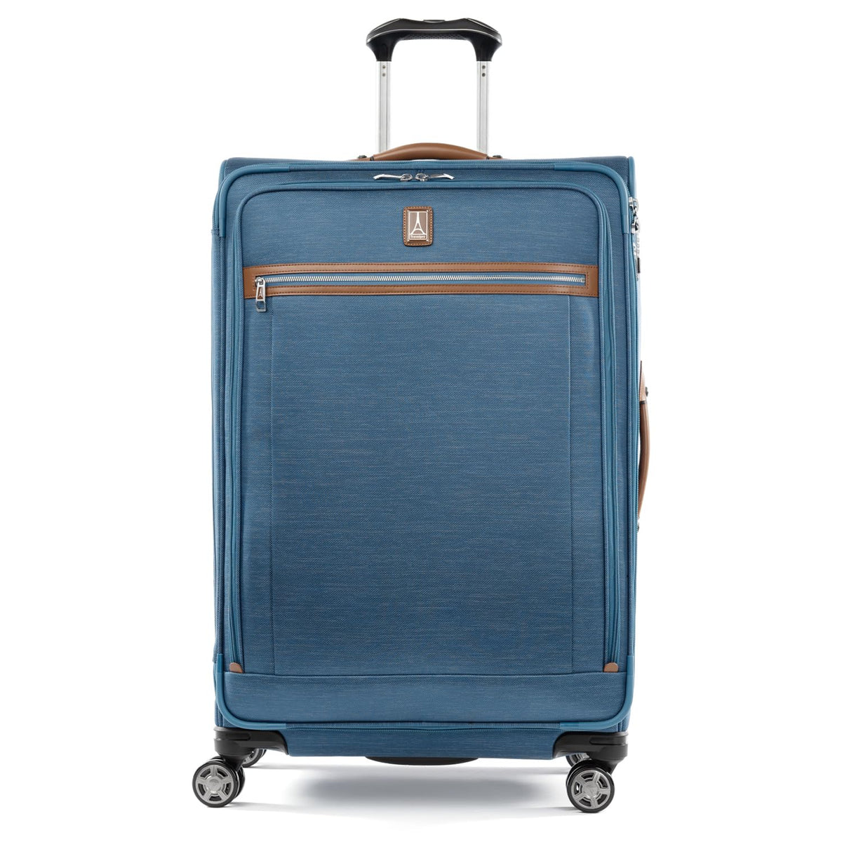 Travelpro Platinum Elite Softside Expandable Checked Luggage, 8 Wheel Spinner Large Suitcase, TSA Lock, Men and Women, Coastal Blue, Checked Large 29-Inch