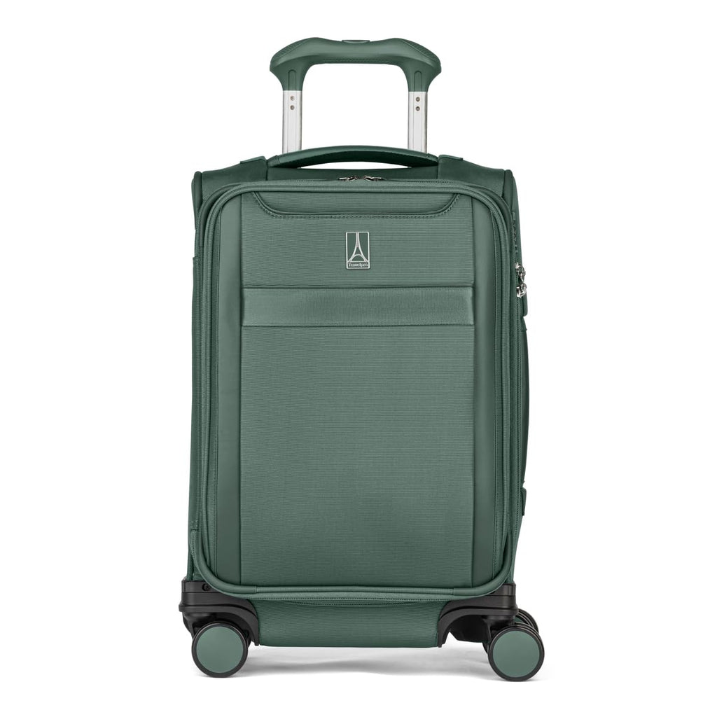 Travelpro VersaPack+ Lightweight Softside Expandable Carry on Luggage, 8 Spinner Suitcase, TSA Lock, Men and Women, Compact Carry On 20-Inch, Desert Sage Green