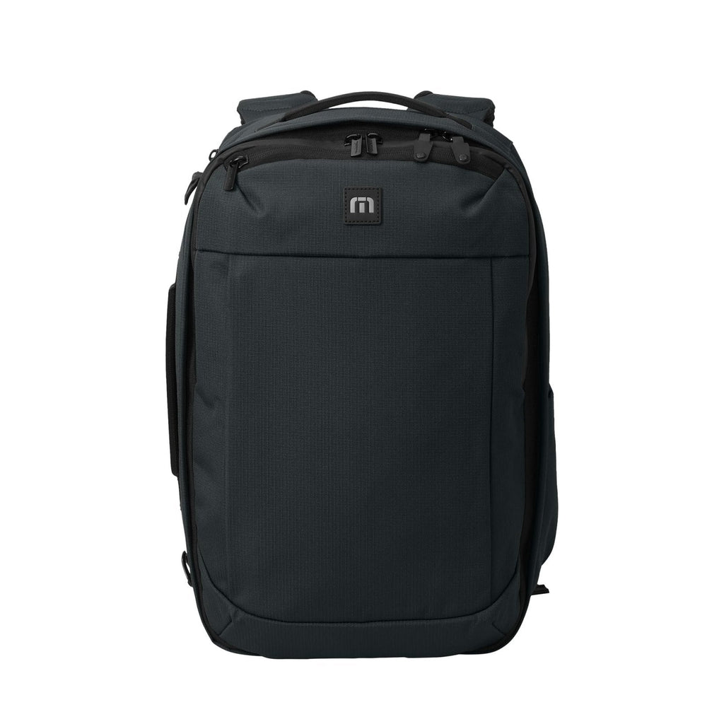 TravisMathew Lateral Convertible Travel Backpack/Briefcase with Laptop Compartment & Trolley Sleeve, Black
