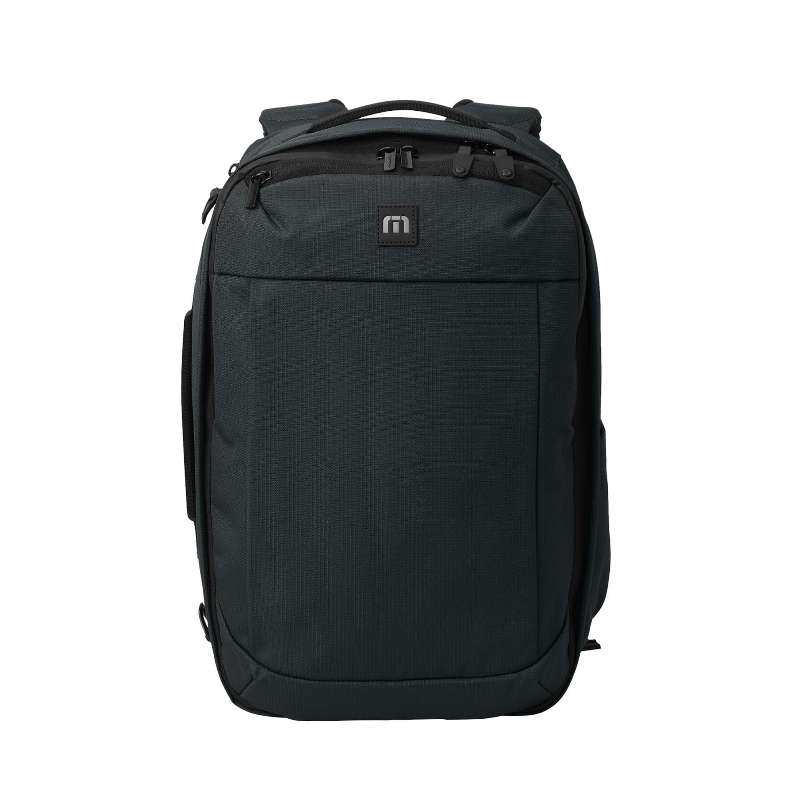 TravisMathew Lateral Convertible Travel Backpack/Briefcase with Laptop Compartment & Trolley Sleeve, Black