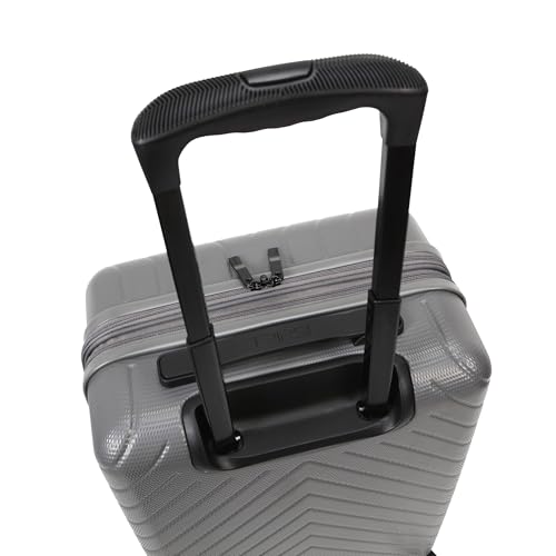 TRIPS RIDGELINE 20-Inch Carry-On Lightweight Durable Hardside 8-Wheel Spinner Cabin Size Luggage, Granite
