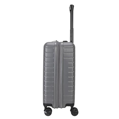 TRIPS RIDGELINE 20-Inch Carry-On Lightweight Durable Hardside 8-Wheel Spinner Cabin Size Luggage, Granite