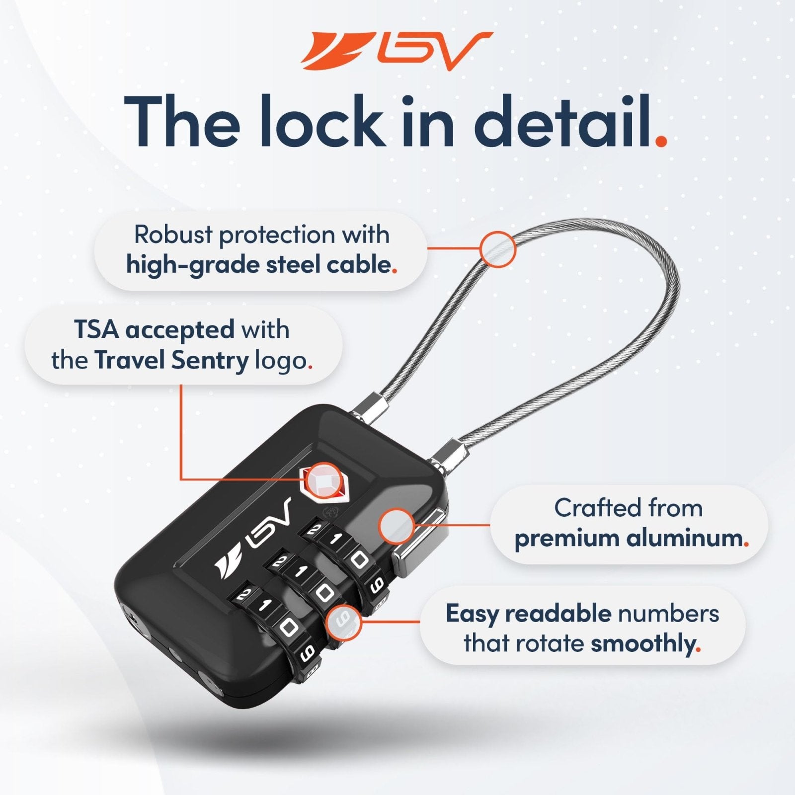 TSA Accepted Luggage Travel Lock, Set - Your - Own Combination Lock for School Gym Locker, Luggage Suitcase Baggage Locks, Filing Cabinets, Toolbox, Case (Black, 2 Pack)