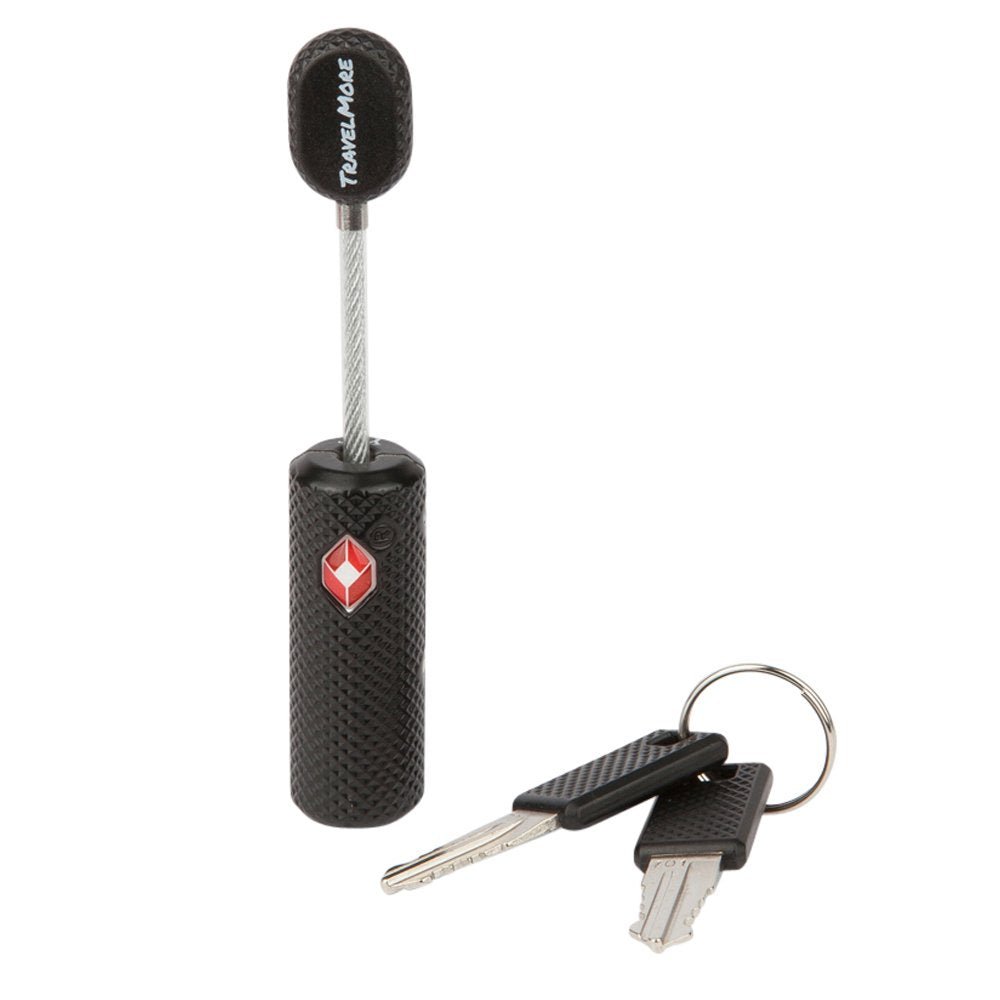TSA Approved Luggage Locks with Keys for Travel – Flexible Ultra Secure Mini Key Padlock & Metal Zinc Alloy Material – Black