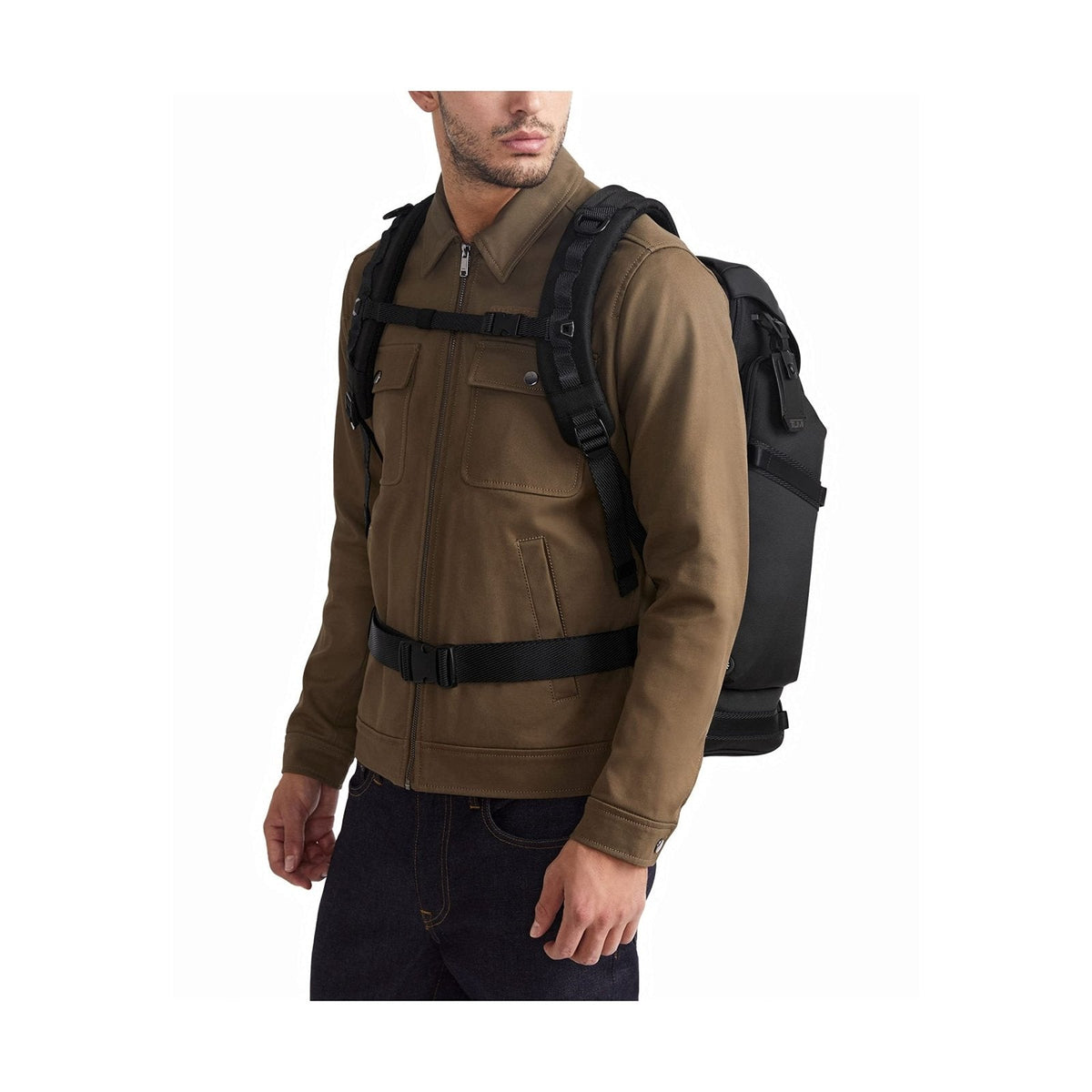 TUMI - Alpha Bravo Expedition Flap Backpack - Large Carry On Backpack - 21.0" X 12.5" X 7.5" - Fits up to 17" Laptop - Black