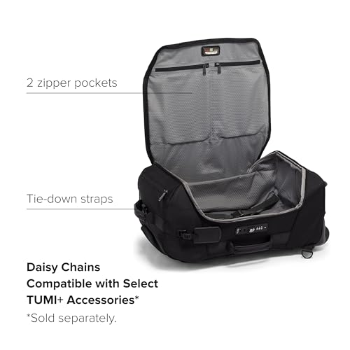 TUMI - Alpha Bravo International 2-Wheeled Duffel Backpack Carry-On - Adjustable Compact Travel Bag - 21.75" X 14.0" X 9.0" - Black