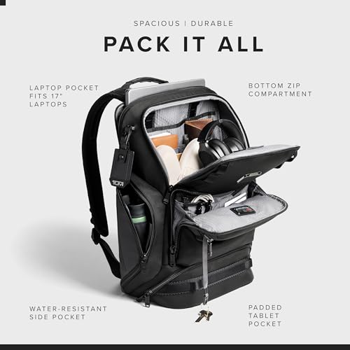 TUMI - Alpha Bravo Renegade Backpack - Travel Backpack & Laptop Bag - With TUMI Tracer - 18.5" X 12.8" X 7.0" - Black