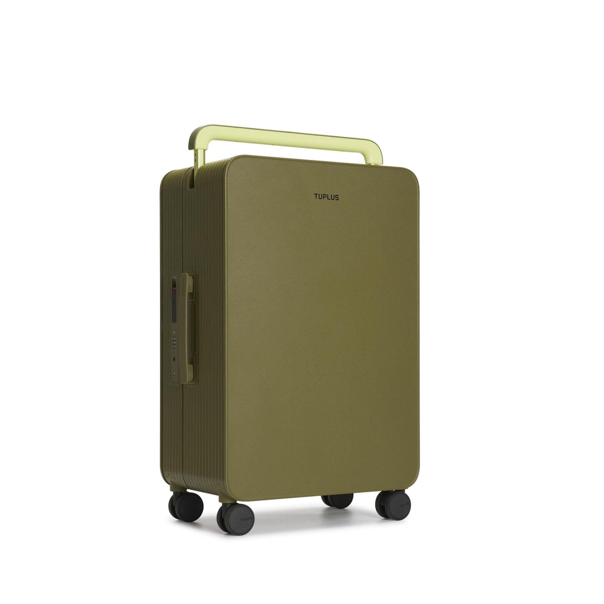 TUPLUS 20” Carry-On Hardside Luggage Lightweight ABS Travel Suitcase with Wide Handle Spinner Wheels TSA Combination Lock, Balance Series 2.0,Moss Green