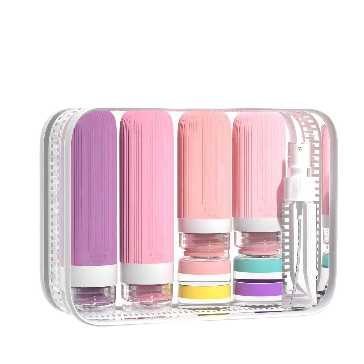 Udihch Travel Bottles-16 Pack 3.4oz Portable, TSA Approved Leak-Proof Silicone Toiletry Containers, Refillable Squeezable for Shampoo, Conditioner, Cologne, Perfume & Lotion – On-the-Go Essentials