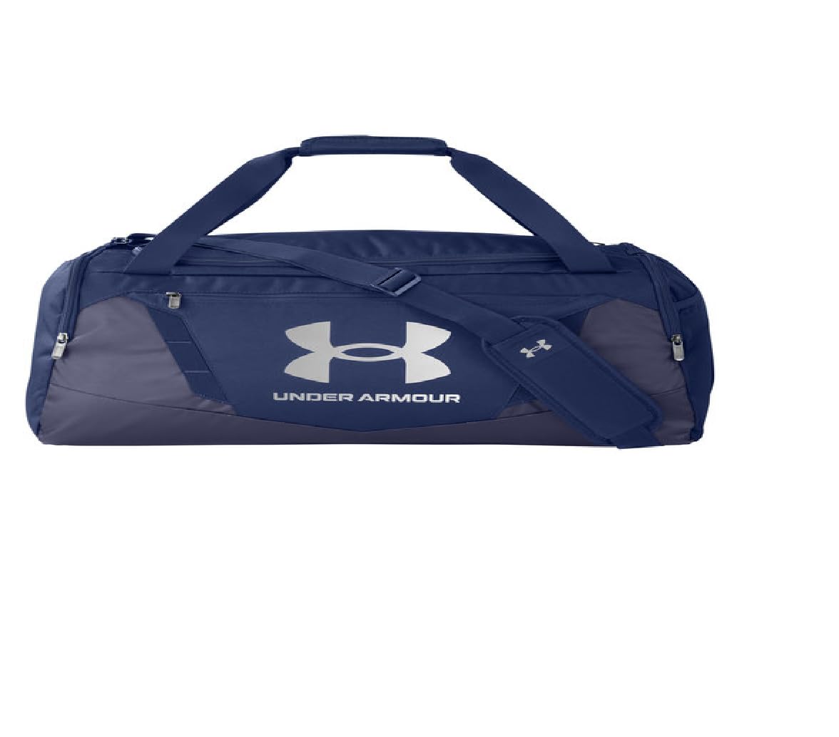 Under Armour Unisex-Adult Undeniable 5.0 Duffle, (013) Pitch Gray/Midnight Navy/White, One Size Fits Most