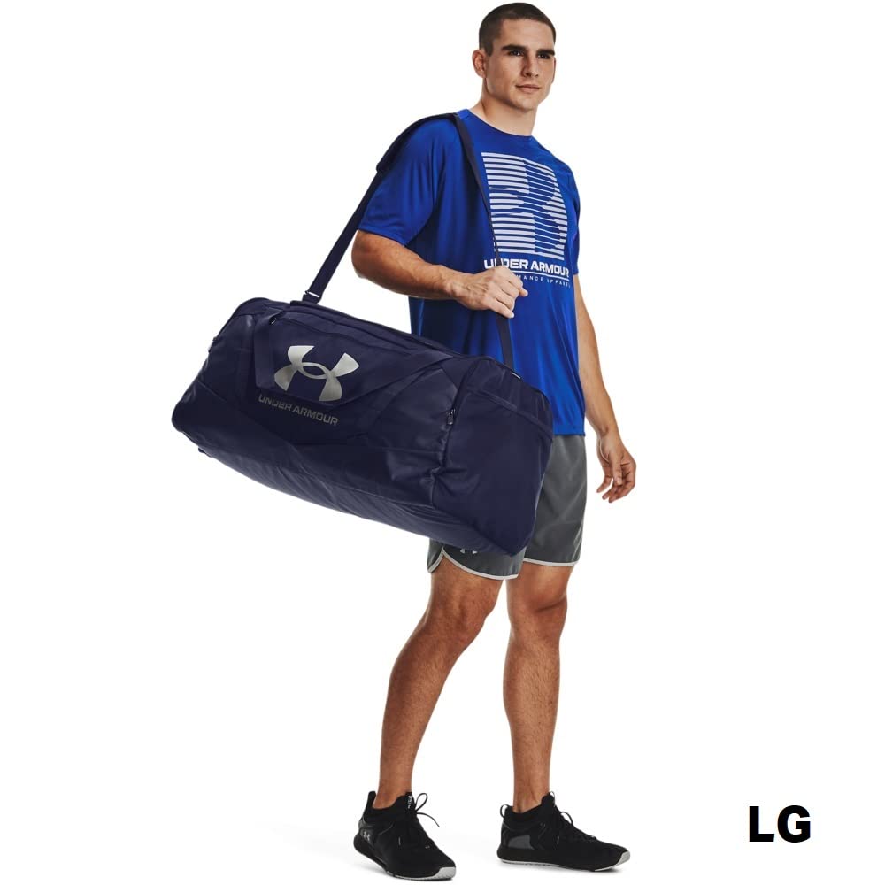 Under Armour Unisex - Adult Undeniable 5.0 Duffle, Midnight Navy (410)/Metallic Silver, Small