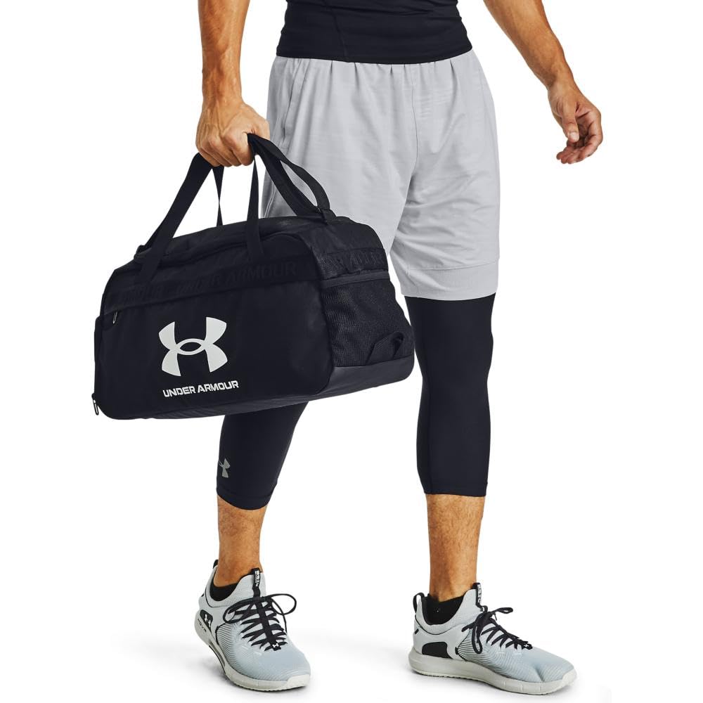 Under Armour Unisex Loudon Duffle, Black (001)/White, X - Small