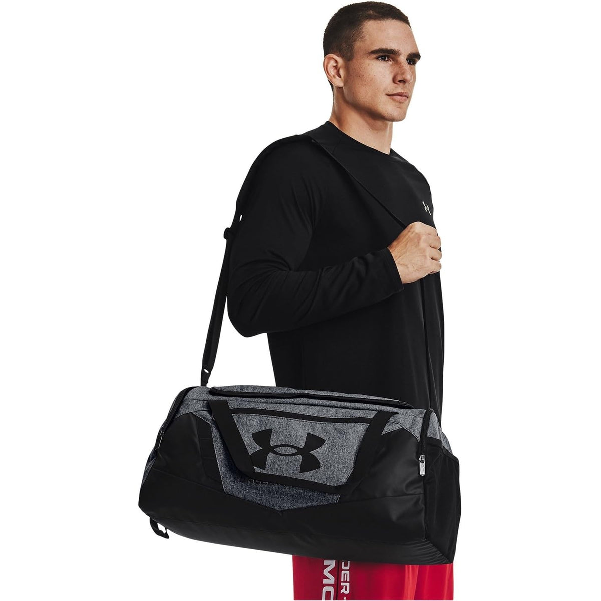 UNDER ARMOUR Unisex Sports Bag Shoulder Bag Travel Bag Undeniable 5.0 Duffle, - 012 Heather Grey / Black