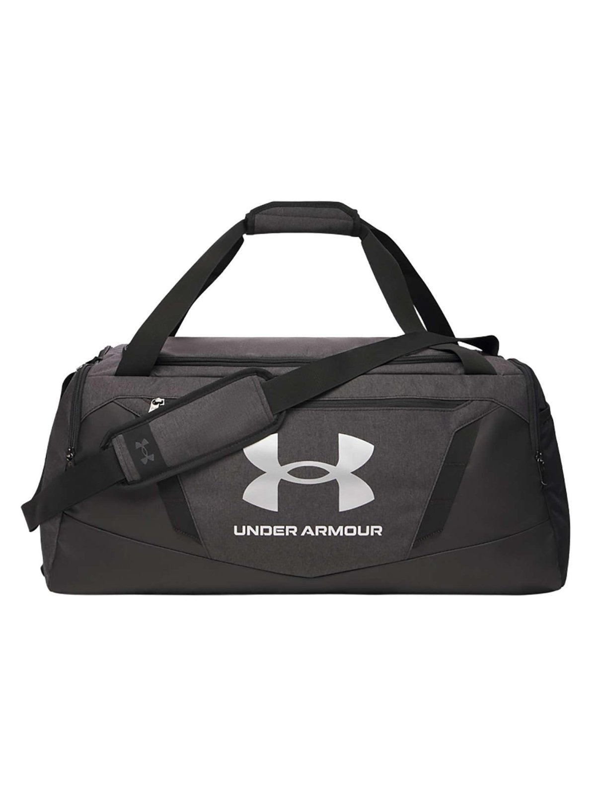 Under Armour Unisex Undeniable 5.0 Duffle, (011) Black Medium Heather/Black/Metallic Silver, Medium
