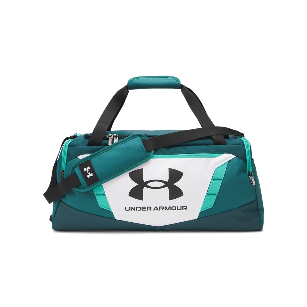 Under Armour Unisex Undeniable 5.0 Duffle, (100) White/Arden Green/Black, Small