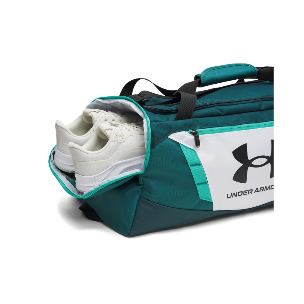 Under Armour Unisex Undeniable 5.0 Duffle, (100) White/Arden Green/Black, Small
