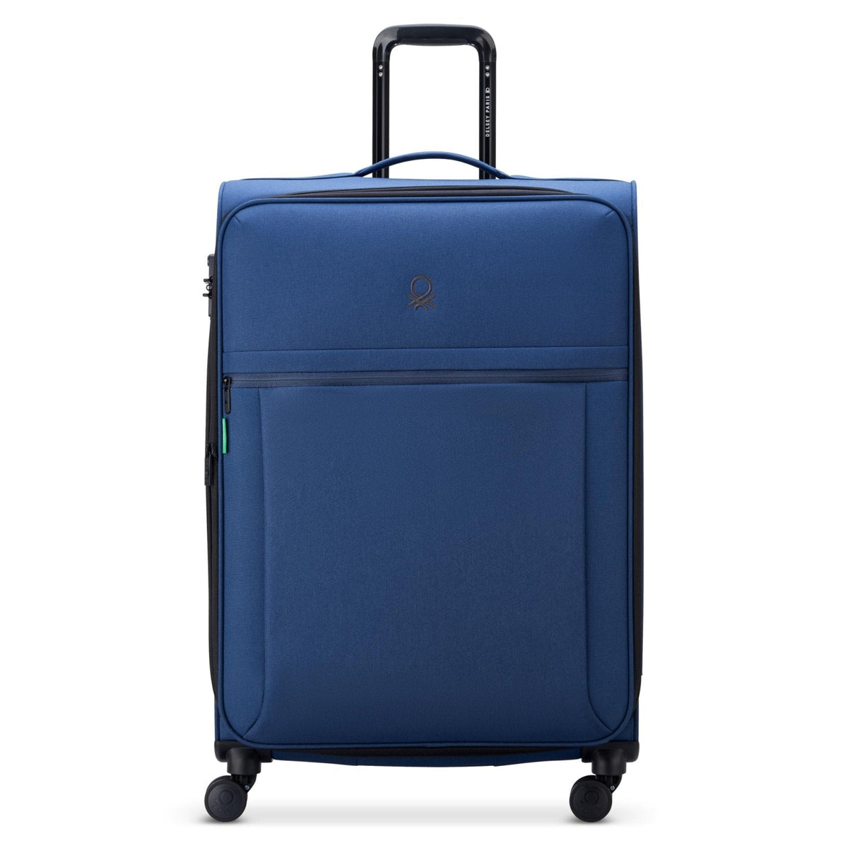 United Colors of Benetton Be Softside Expandable Luggage with Spinner Wheels, Faded Denim, Checked-Large 27 Inch