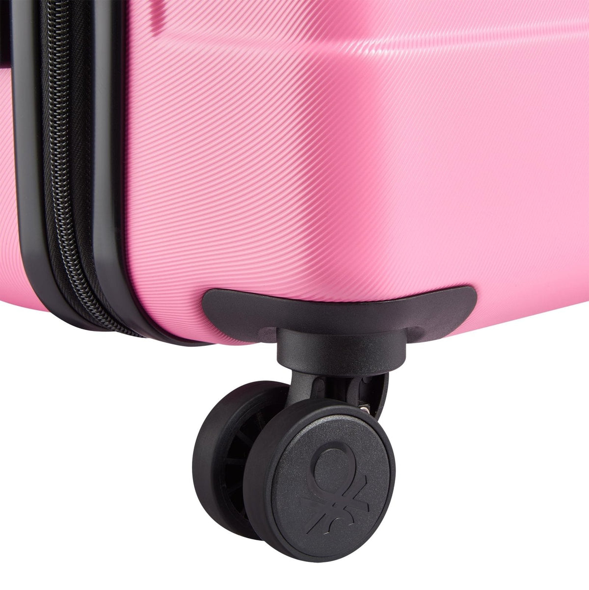 United Colors of Benetton Now! Hardside Luggage with Spinner Wheels, Light Pink, Carry - On 19 Inch