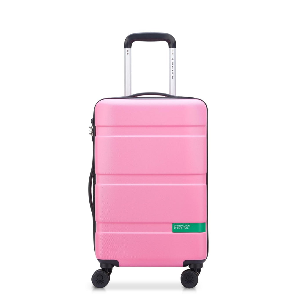 United Colors of Benetton Now! Hardside Luggage with Spinner Wheels, Light Pink, Carry-On 19 Inch
