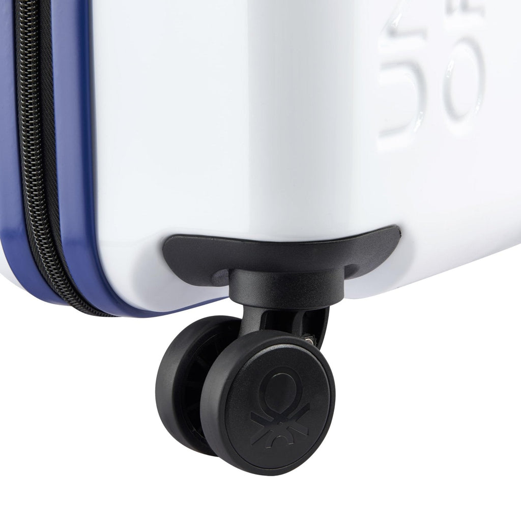 United Colors of Benetton United Hardside Luggage with Spinner Wheels, White, Carry - On 19 Inch