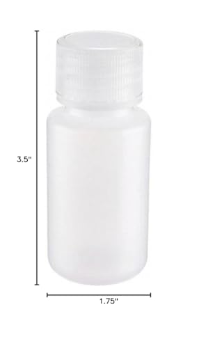 United Scientific™3 Oz Travel Bottles for Toiletries - Leak Proof Toiletry Bottles with Lined Polypropylene Lid - TSA Approved Travel Containers, Clear Screw Top Small Bottle for Liquids, Pack of 6