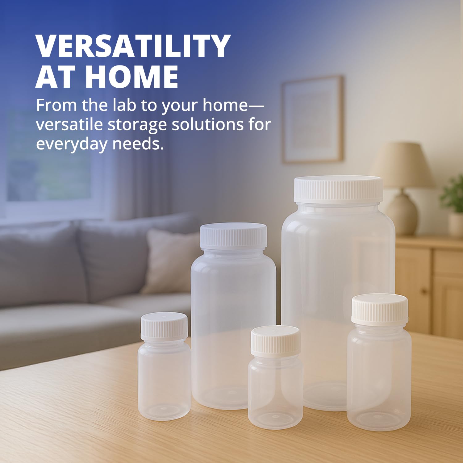 United Scientific™3 Oz Travel Bottles for Toiletries - Leak Proof Toiletry Bottles with Lined Polypropylene Lid - TSA Approved Travel Containers, Clear Screw Top Small Bottle for Liquids, Pack of 6