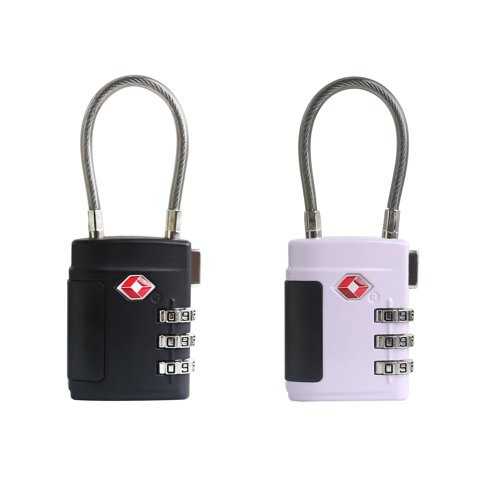 UP Security Combo TSA Locks for Luggage, Locker, Suitcase, Luggage Locks TSA Approved, Small Combination Padlock with Cable for Gym Locker, Gun Case, Backpack Bag Zipper, Storage Box, Travel Safe