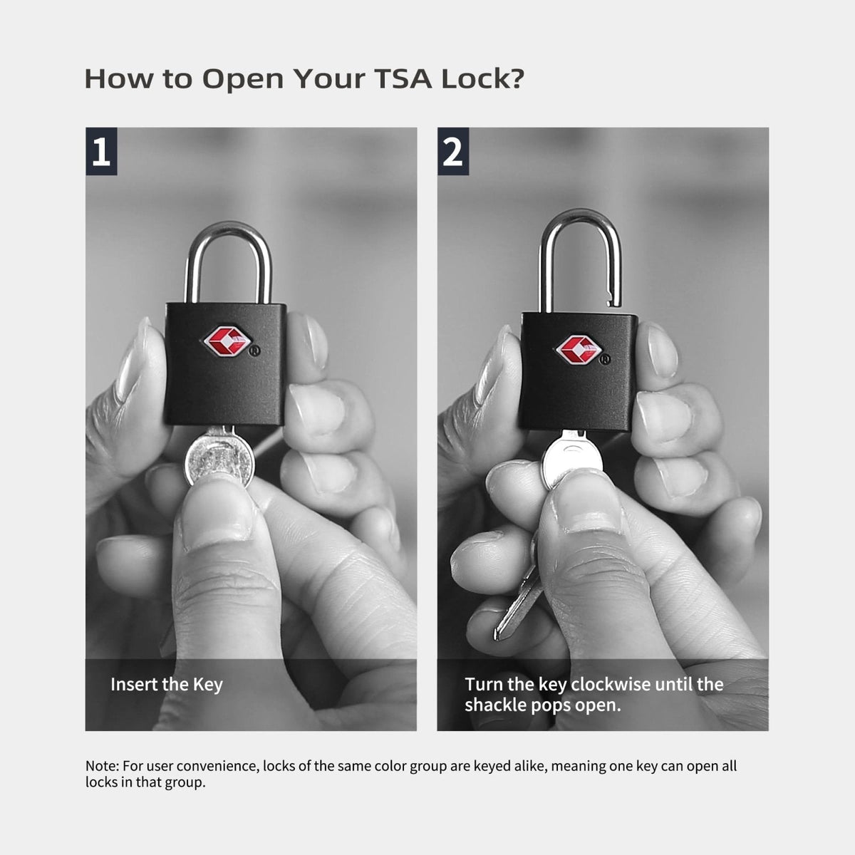 UP Security TSA Locks for Luggage with Keys, Travel Luggage Locks TSA Approved 4 Pack, Small Padlock with Key, Keyed Alike Mini Padlock for Suitcase, Backpack, Bag, Zipper, Case, Box, Small Locker
