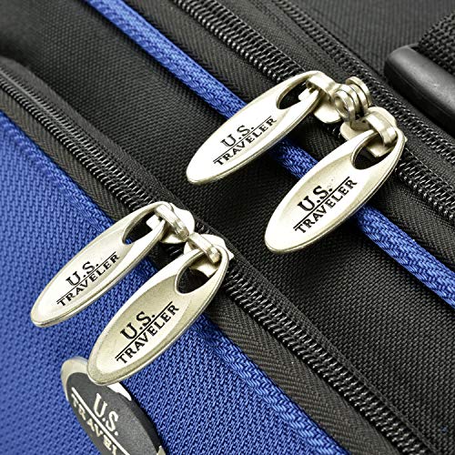 U.S. Traveler New Yorker Lightweight Expandable Rolling Luggage, Blue, 4 - Piece Set