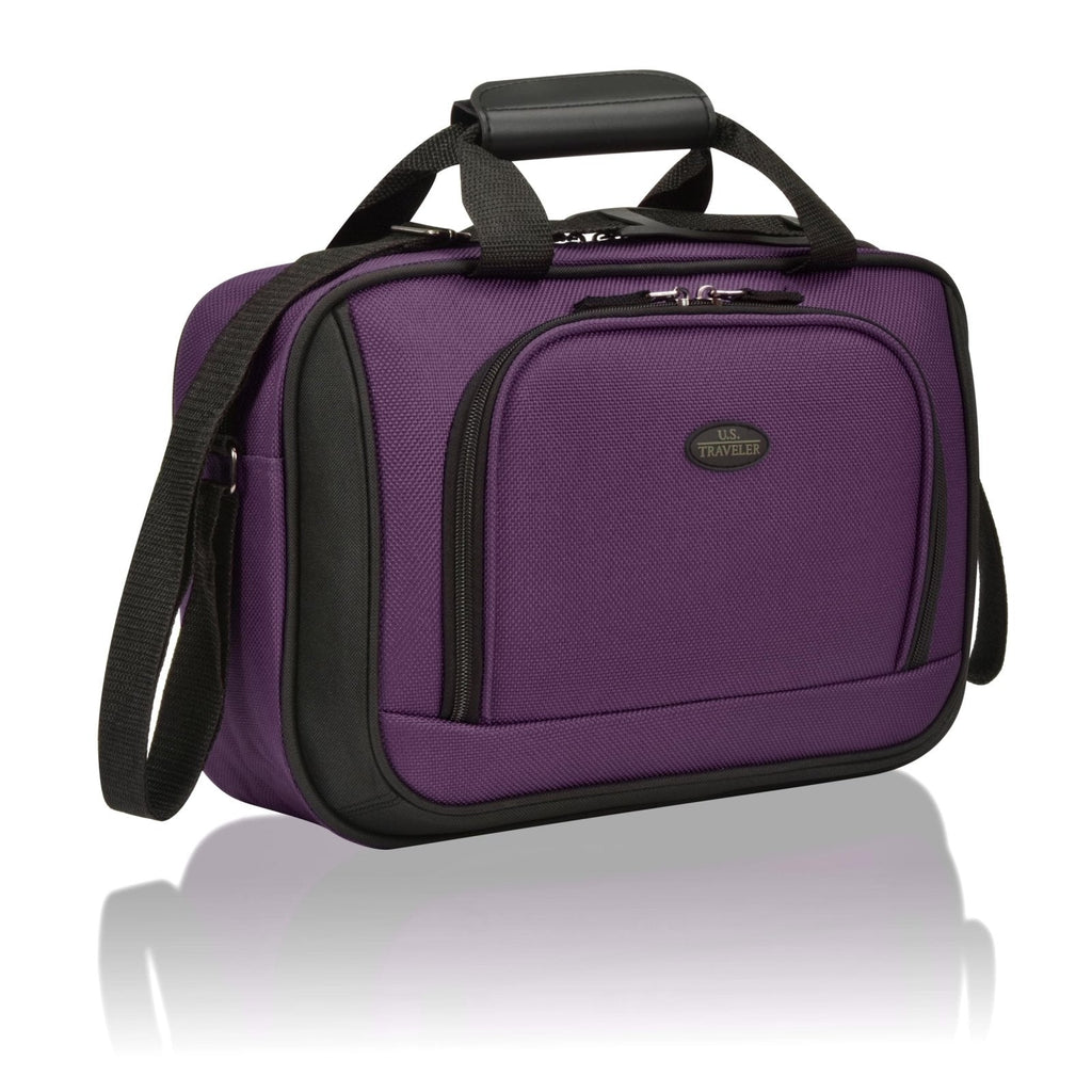 U.S. Traveler Rio 14" Travel Tote Bag, Lightweight 1200D Carry-On Bag for Women & Men, Purple