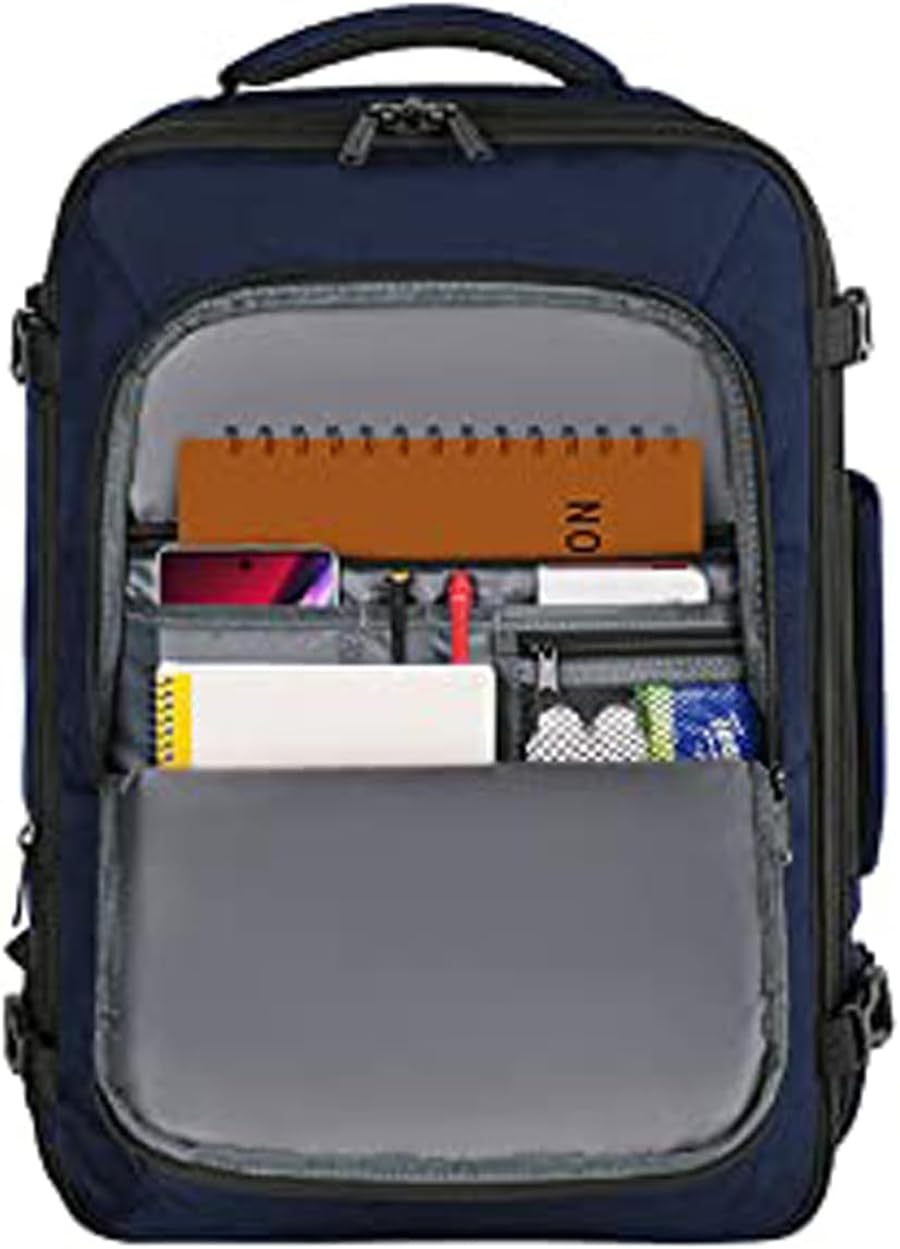 Vancropak 35L Traveling Backpack, Airplane Approved Travel Carry on Bag hand luggage, Water Resistant Lightweight Luggage Suitcase Backpack Overnight Weekender Business Daypack Bag for Men Women, Blue