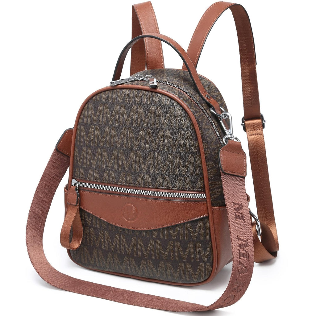 VANSARTO Mini Backpack Purse for Women Multi Pocket Small Backpacks Ladies Convertible Shoulder Handbags Designer Travel Backpack with Wide Strap, Coffee/Brown