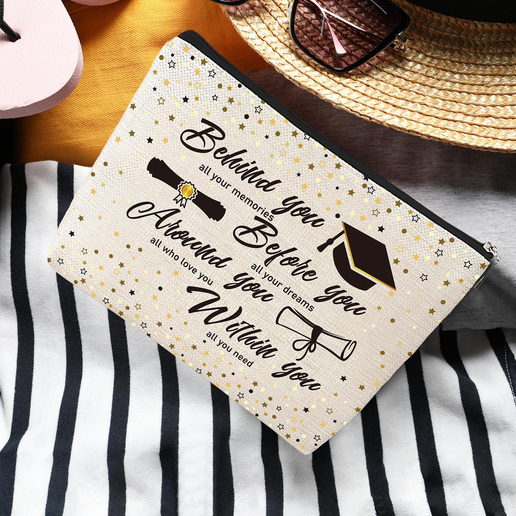 VeloKomo Graduation Gifts Makeup Bags - 2026 College Graduates Gift Cosmetic Bag High Class Grade Inspirational Small Toiletry Pouch Birthday Party Present for Her Girls Daughter Nurse Women Student